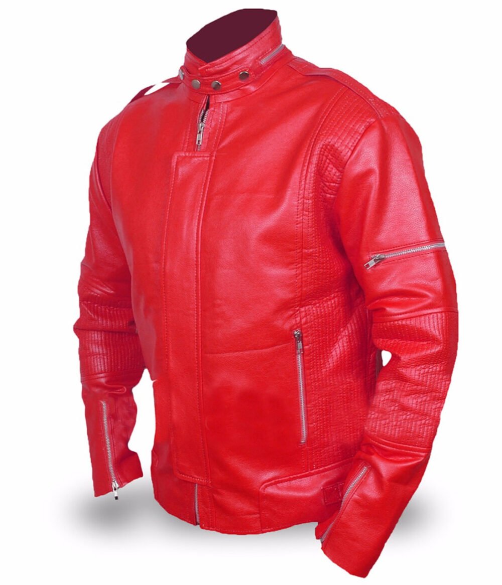 Red Faux Leather jacket