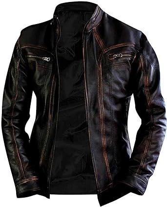 Black Motorcycle Jacket Leather