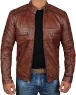 Brown Leather Motorcycle Jacket