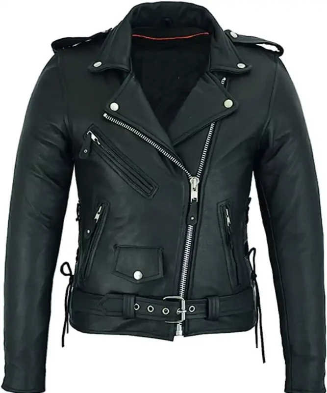 classic leather jacket women