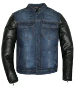 Denim Motorcycle Jacket Mens