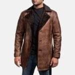 Faux Fur Leather Coat