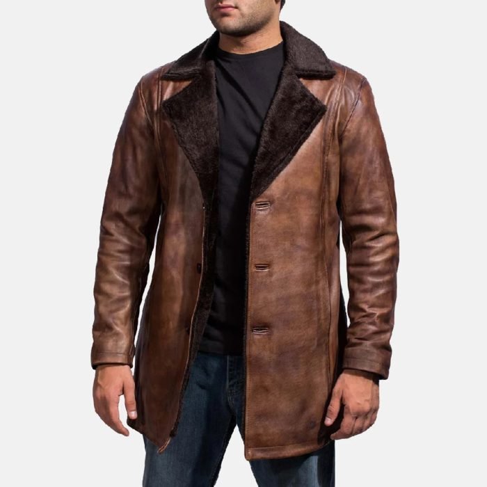 Faux Fur Leather Coat