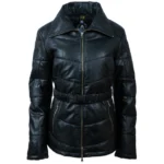 Faux Leather Coat Black