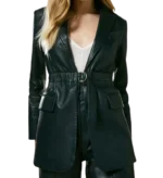 Faux leather Blazer Womens