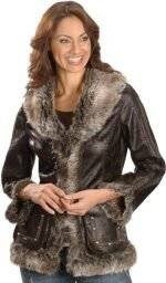 Fur Trim Leather Jacket 2