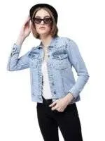 Ladies Denim Motorcycle Jacket