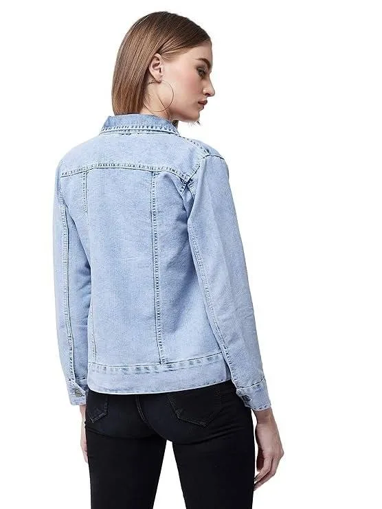 Ladies Denim Motorcycle Jacket 2