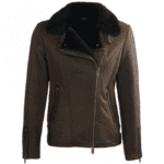 Ladies Fur Collar Biker Jacket