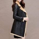 Ladies Leather Coat With Fur 3