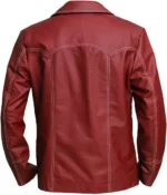 Leather Coat Red