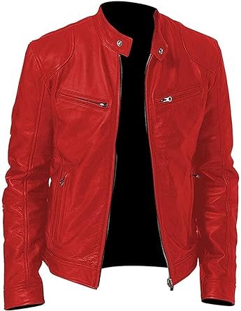 Leather Coat Red