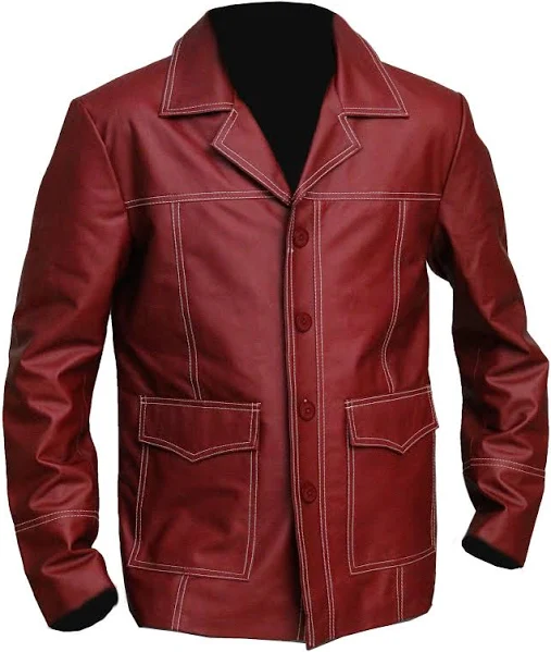 Leather Coat Red