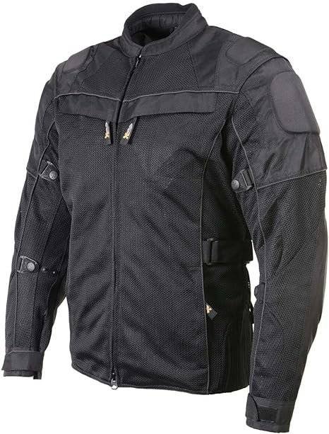 Mesh Summer Motorcycle Jacket front view highlighting its breathable mesh design.