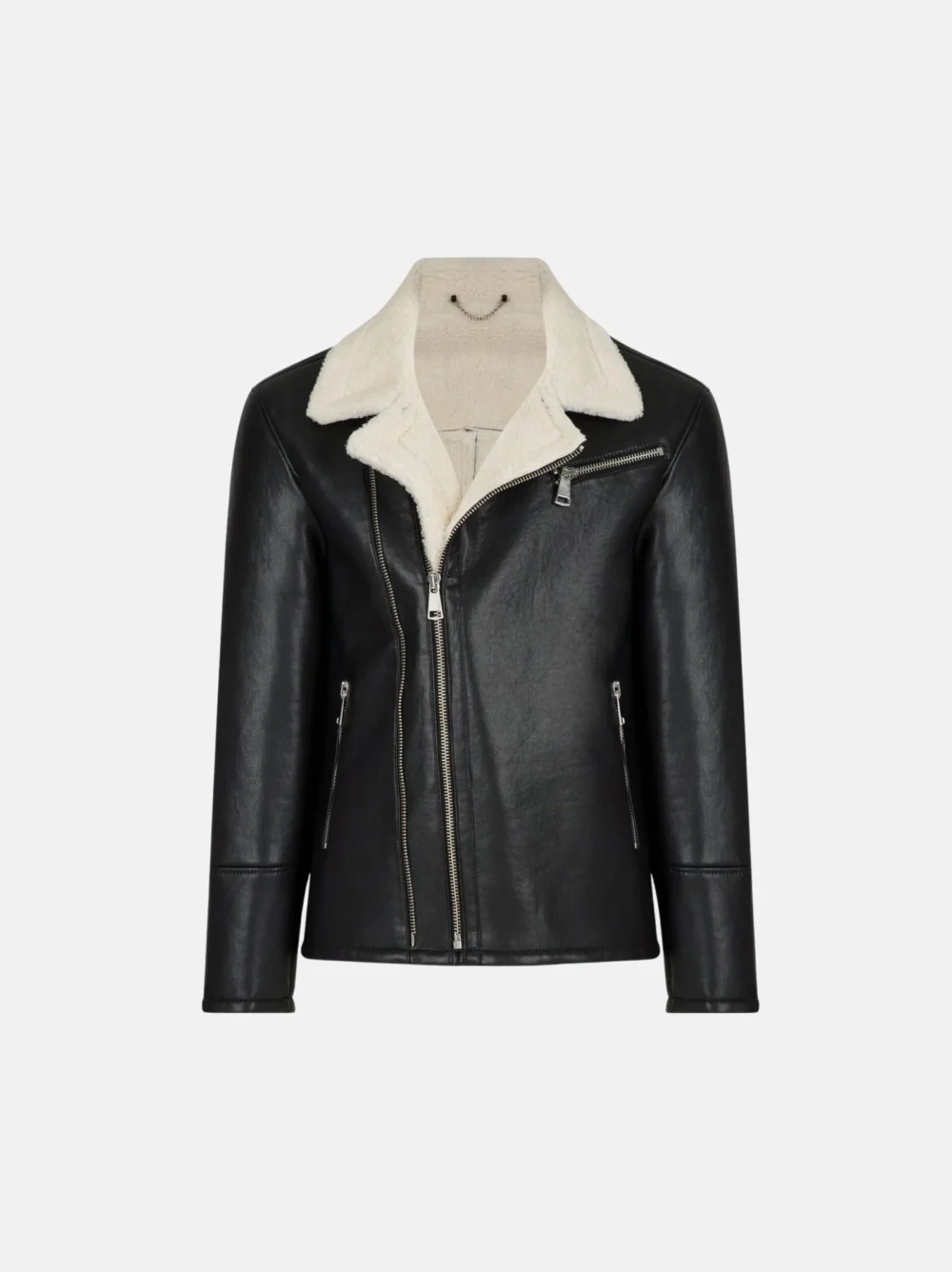 Moto Jacket With Fur Collar 2