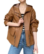 Oversized Leather Jacket Womens