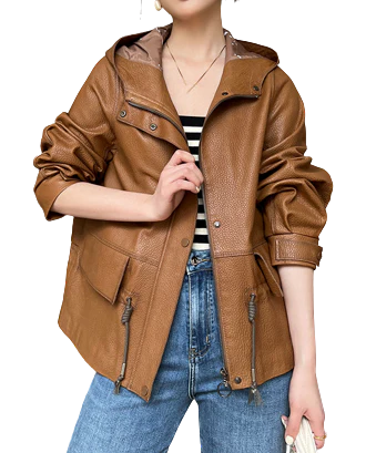 Oversized Leather Jacket Womens