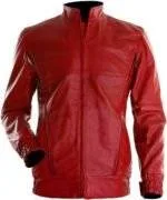 Red Leather Biker Jacket