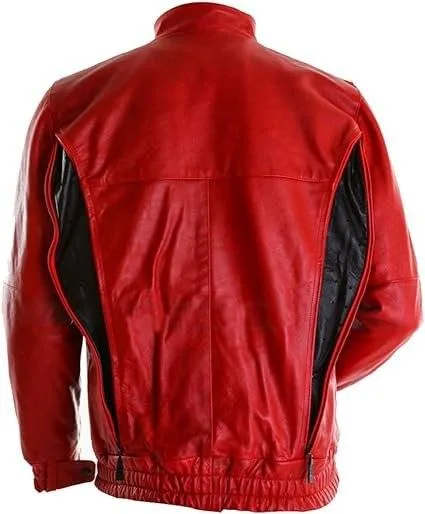 Red Leather Biker Jacket 3