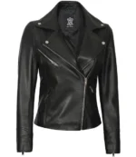 Womens Black Asymmetrical Jacket