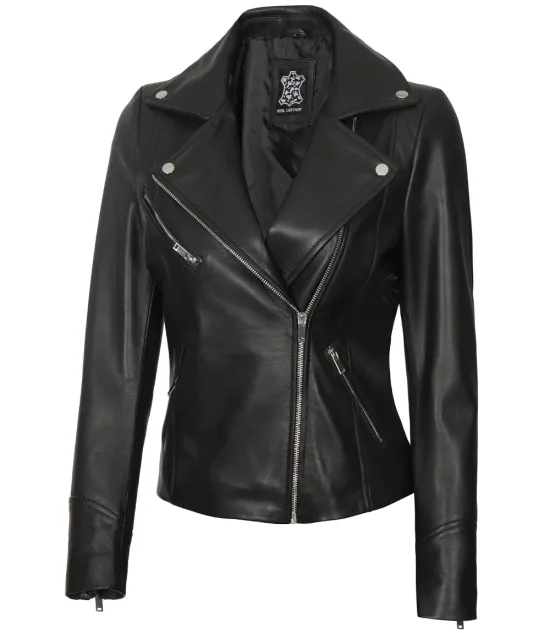 Womens Black Asymmetrical Jacket