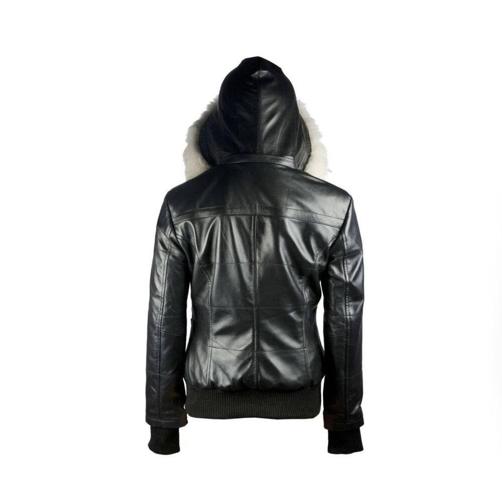 Womens Leather Jacket With Fur 2