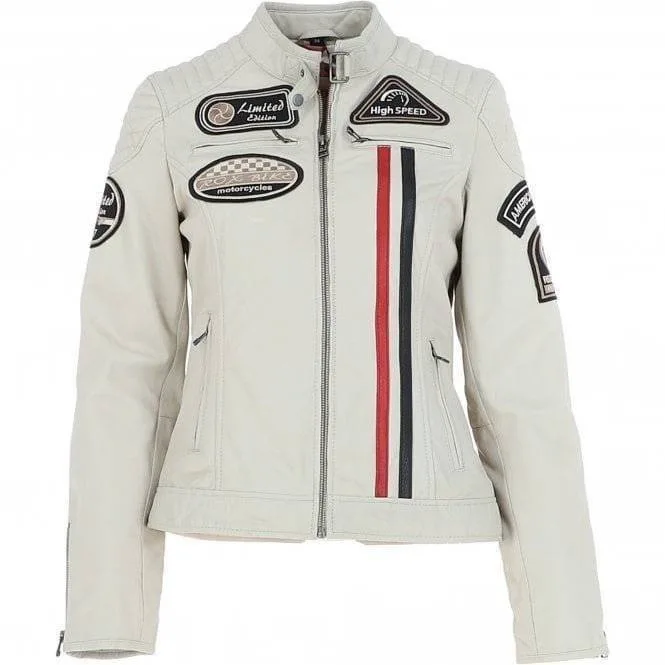 beige biker jacket womens