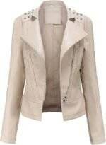 beige moto jacket