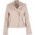 biker jacket cream