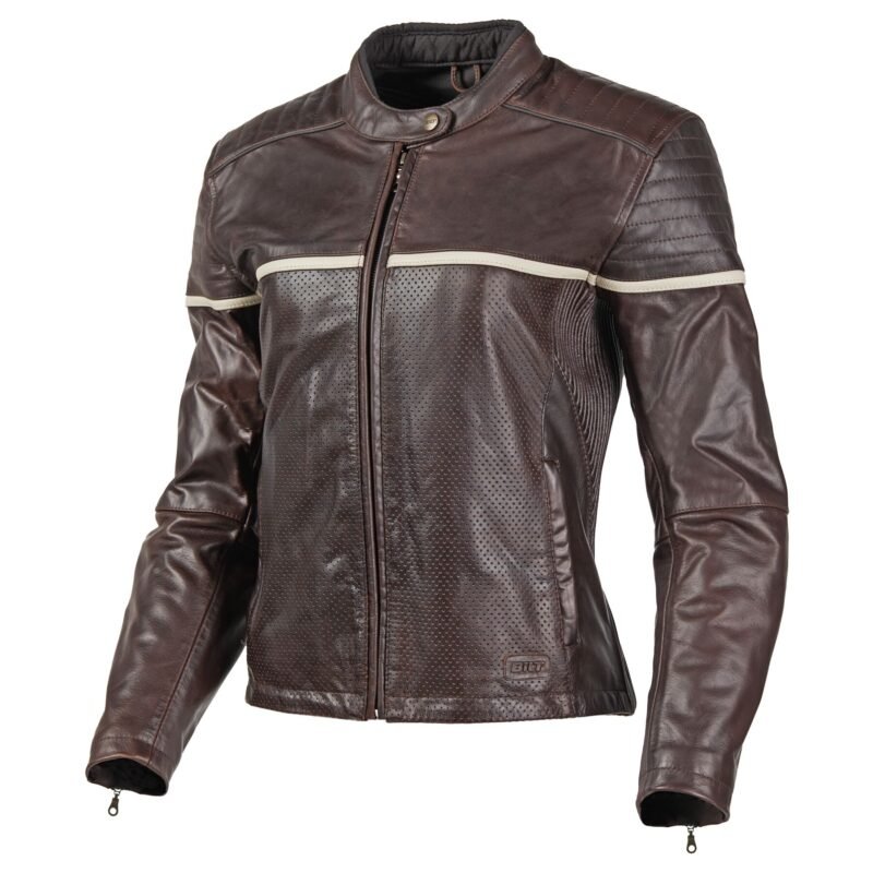 brown leather jacket womens