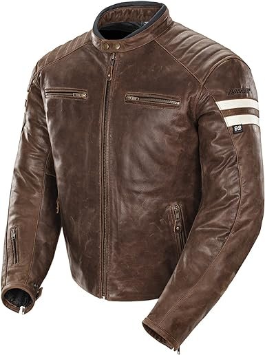 brown leather outerwear