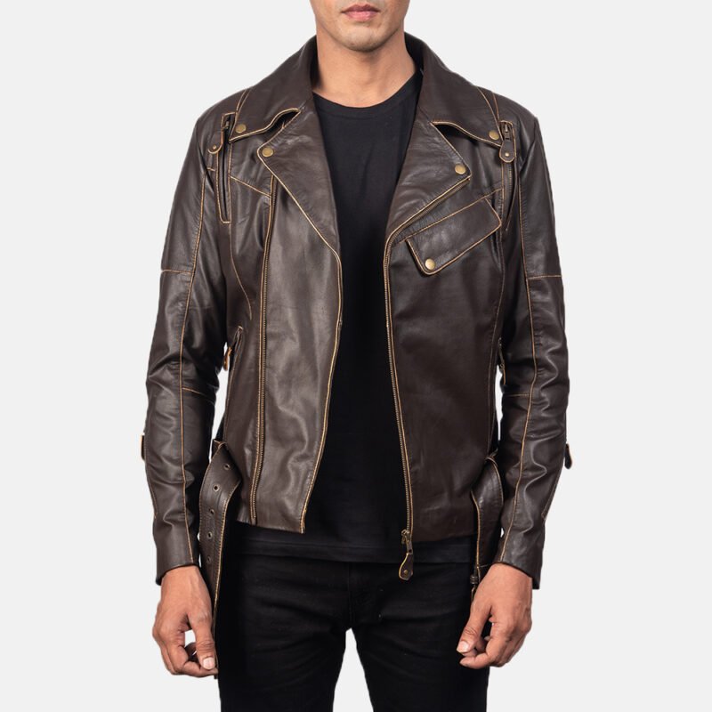chocolate brown leather jacket 2