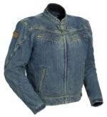 Cortech motorcycle jacket denim front view