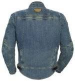 Cortech motorcycle jacket denim back view