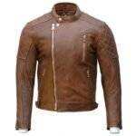 dark brown leather jacket womens