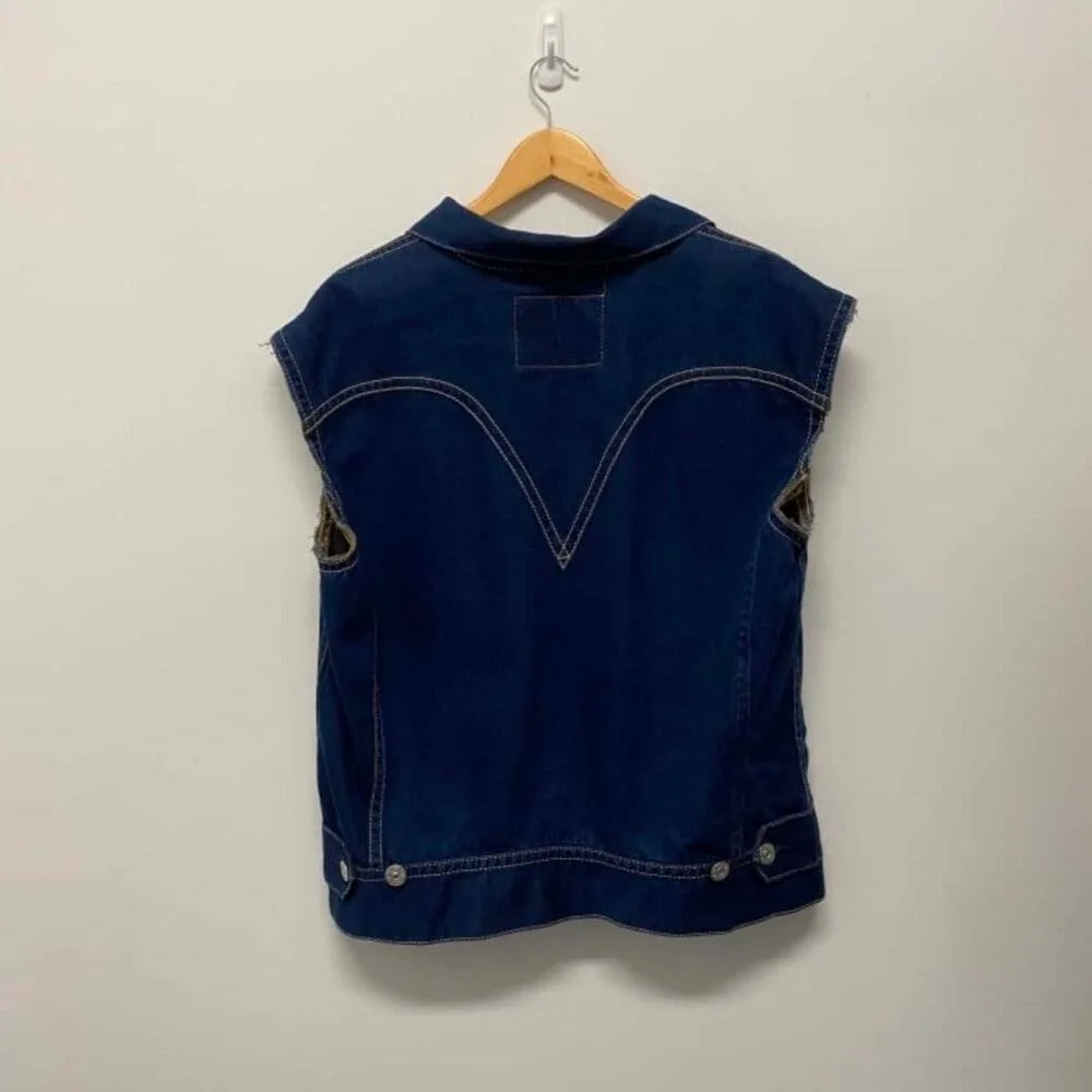 Denim Levis vest back view
