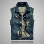 Denim Vest For Men front view