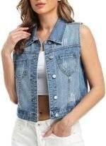 Denim Vest Women front view