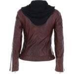 genuine leather jacket womens with hood 2