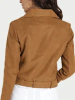 ladies tan biker jacket 3