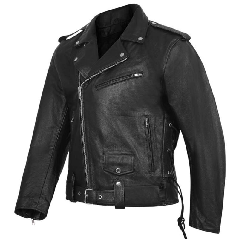 Classic Leather Biker Jacket 2
