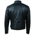 Leather Motorcycle Jacket - Back view