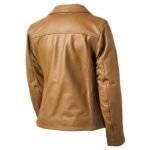 Light Brown Leather Jacket - Back View