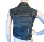 Madewell denim vest back view