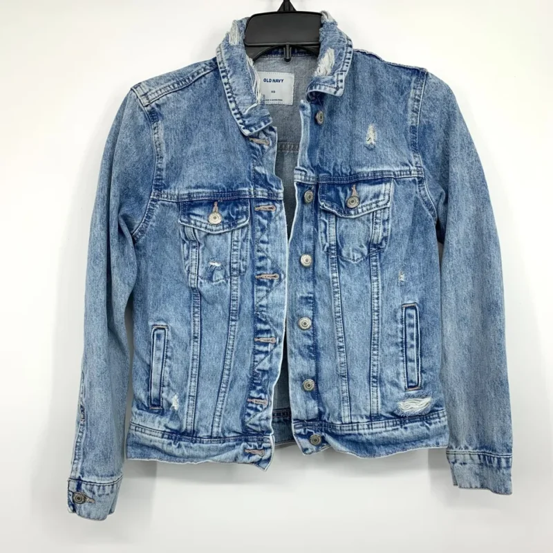 Old Navy womens denim jacket front view