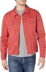 Red Denim Mens Jacket