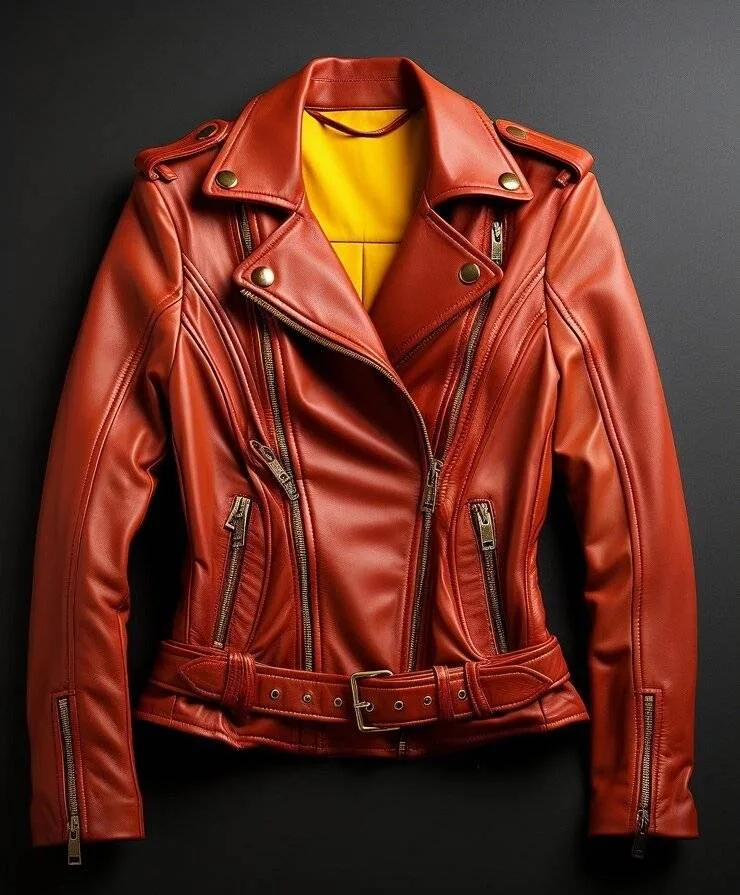 Red Leather Jacket for Men