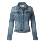 Stretch Denim Jacket Womens front view