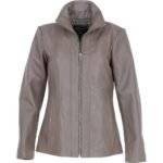 taupe leather jacket womens