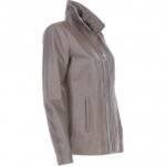 taupe leather jacket womens 3